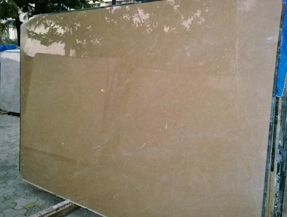 Polished beige marble