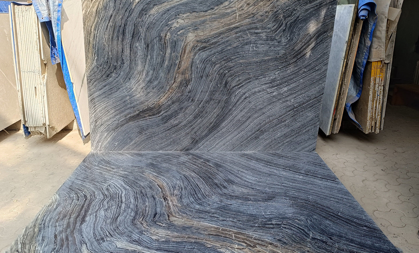 Textured Blue Wave Marble